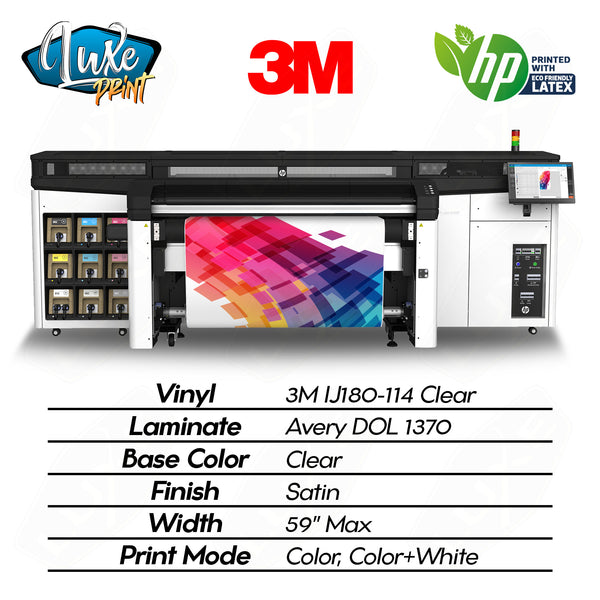 3M IJ180-114 Clear w/ Satin Laminate - LightWrap