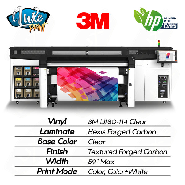 3M IJ180-114 Clear w/ Forged Carbon Laminate - LightWrap