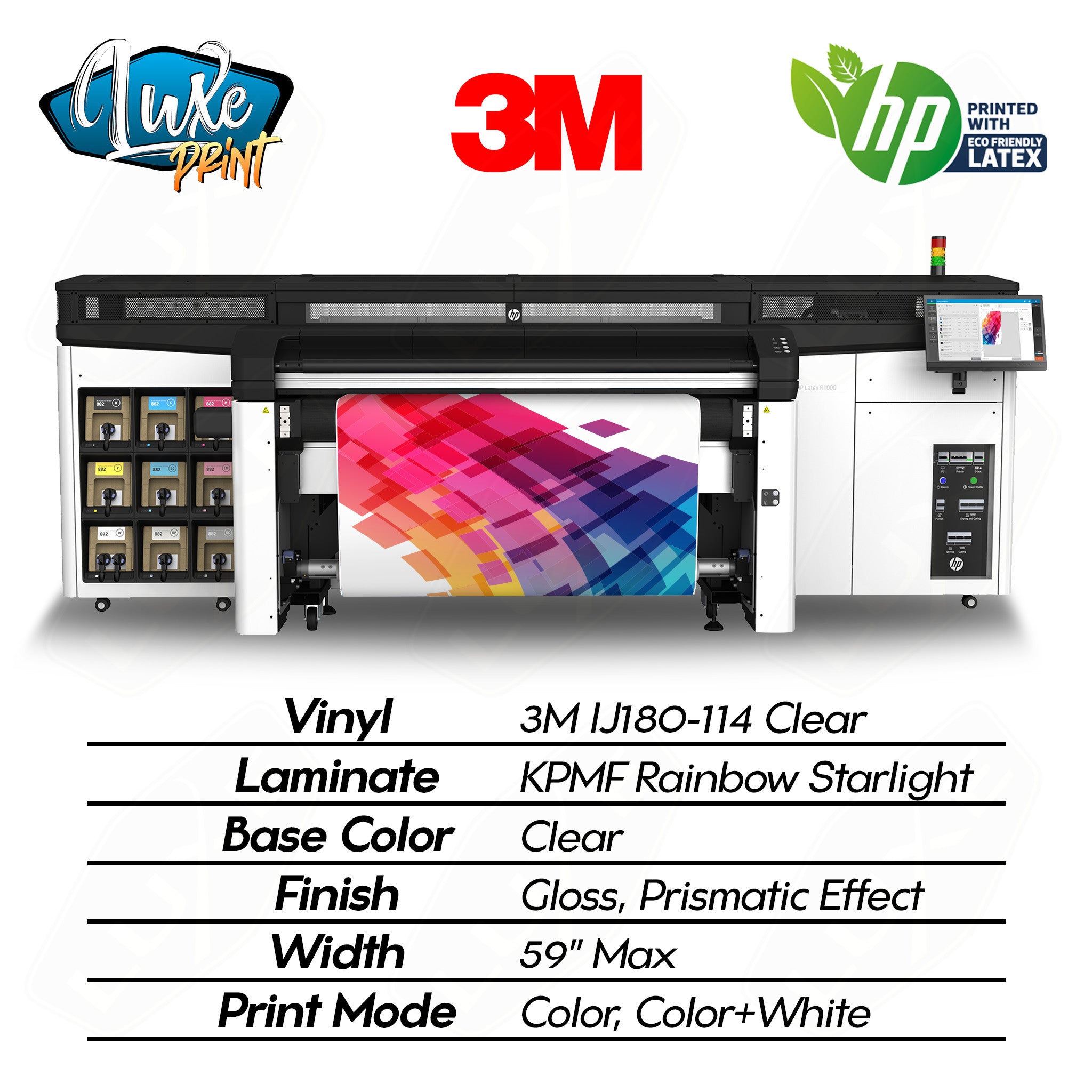 3M IJ180-114 Clear w/ Rainbow Starlight Laminate - LightWrap